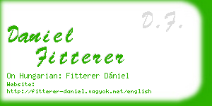 daniel fitterer business card